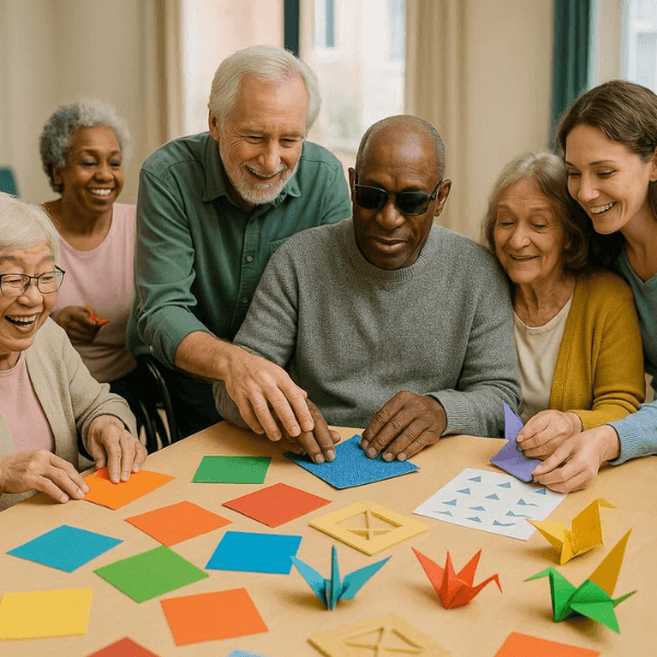 Origami inclusivo para idosos com diferentes tipos de deficiência